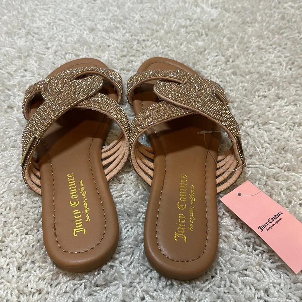 JUICY COUTURE JC-ZISEL  Rhinestone Sandals.
